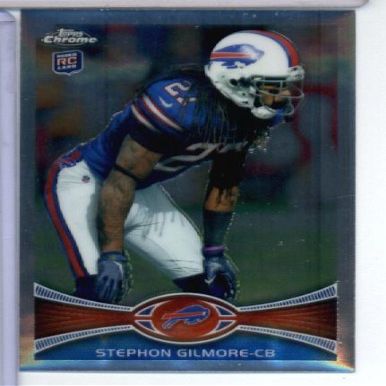 2012 Topps Chrome Football Card #26 Stephon Gilmore Rookie Buffalo Bills