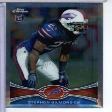2012 Topps Chrome Football Card #26 Stephon Gilmore Rookie Buffalo Bills
