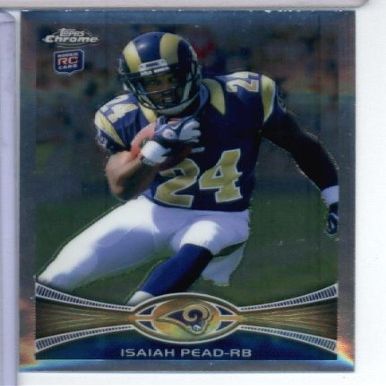 2012 Topps Chrome Football Card #202 Isaiah Pead Rookie St. Louis Rams