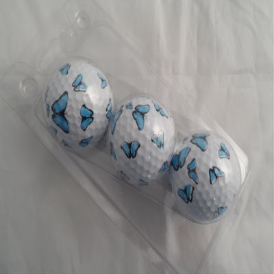 Blue Butteryfly Novelty Golf Ball 3 ct Pack