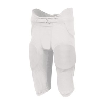 Russell Athletic Integrated 7-Piece Pad Football Pant, White, M