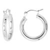 3 Pairs Sterling Silver 5/8 inch 16mm Hoop Earrings Women and Men Click Top thick 3mm Tube view 2