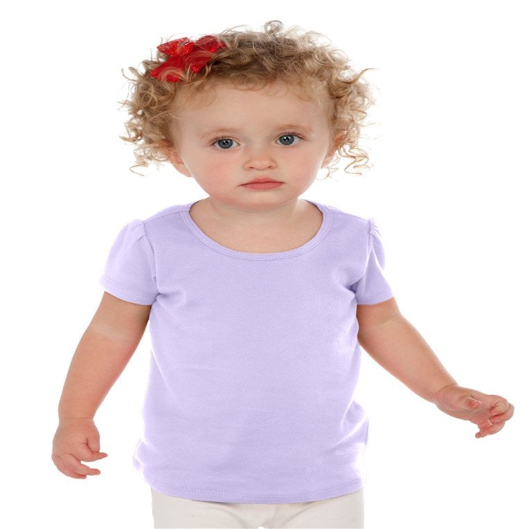 Kavio! Infants Scoop Neck Puff Sleeve Lavender 24M