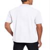Arrow Men's Short Sleeve Solid Rib Polo, Bright White, X-Large view 2