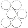3 Pairs Sterling Silver Rope Wire Wrapped Endless Hoop Earrings 1 mm thin tube 1 1/2 inch 40mm view 1