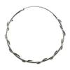 3 Pairs Sterling Silver Rope Wire Wrapped Endless Hoop Earrings 1 mm thin tube 1 1/2 inch 40mm view 2