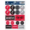 NCAA University of Cincinnati Vinyl Sticker Sheet, 5" x 7" view 1