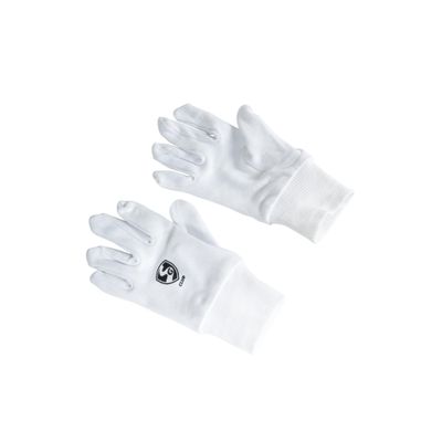 SG Club Inner Batting Gloves | White | Boys Size | Cotton | Youth | Right Hand Orientation | Quality Products | 100% Customer Satisfaction | Comfortable & Durable Fit