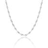 1mm thick solid sterling silver 925 Italian SINGAPORE ROPE twisted curb link chain necklace chocker bracelet anklet - 15, 20, 25, 30, 35, 40, 45, 50, 55, 60, 65, 70, 75, 80, 85, 90, 95, 100cm view 1