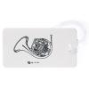 Gift House French Horn Luggage Tag, 1 Count, White, Plastic, Rectangular, 1 Label view 1