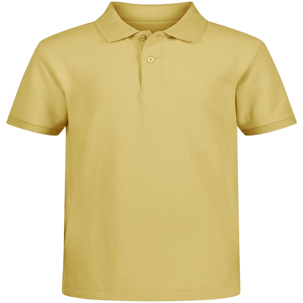 Nautica Boys' School Uniform Short Sleeve Pique Polo, Light Yellow, X-Large(18/20)