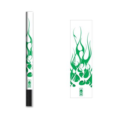 Bohning Archery Club Green & White Flame HD Standard Arrow Wrap, 12pk