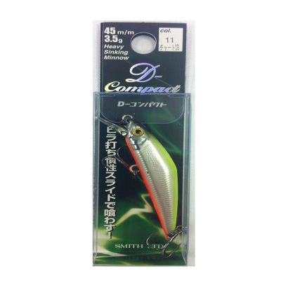 Smith LTD Minnow D-Compact, 0.1 oz (3.5 g), 1.8 inches (45 mm), Chartreuse #11