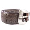ZEP-PRO NCAA Georgia Bulldogs Men's Braided Leather Belt  Full Grain Brown Strap With Emblem Conchos  1.25" Wide Collegiate Accessory With Silver Tip, Size 46 view 4