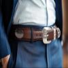 ZEP-PRO NCAA Texas Longhorns Men's Braided Leather Belt  Full Grain Brown Strap With Emblem Conchos  1.25" Wide Collegiate Accessory With Silver Tip, Size 34 view 2