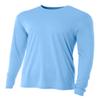 A4 Mens Cooling Performance Long Sleeve Crew, XL, Lt Blue view 1