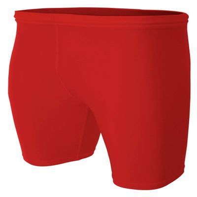 A4 Mens Compression Short, 2XL, Scarlet