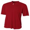 A4 Mens Tek 2-Button Henley, XL, Cardinal view 1