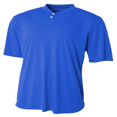 A4 Mens Tek 2-Button Henley, XL, Royal