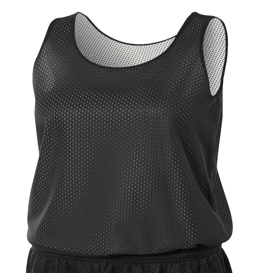A4 Womens Reversible Mesh Tank, 2XL, Black/White