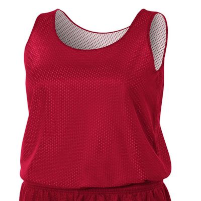 A4 Womens Reversible Mesh Tank, XL, Cardinal/White