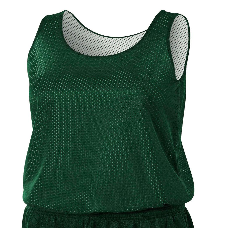 A4 Womens Reversible Mesh Tank, 2XL, Hunter/White