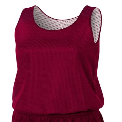 A4 Womens Reversible Mesh Tank, XS, Maroon White