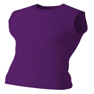 A4 Mens Compression Muscle Shirt Tee, Small, Purple