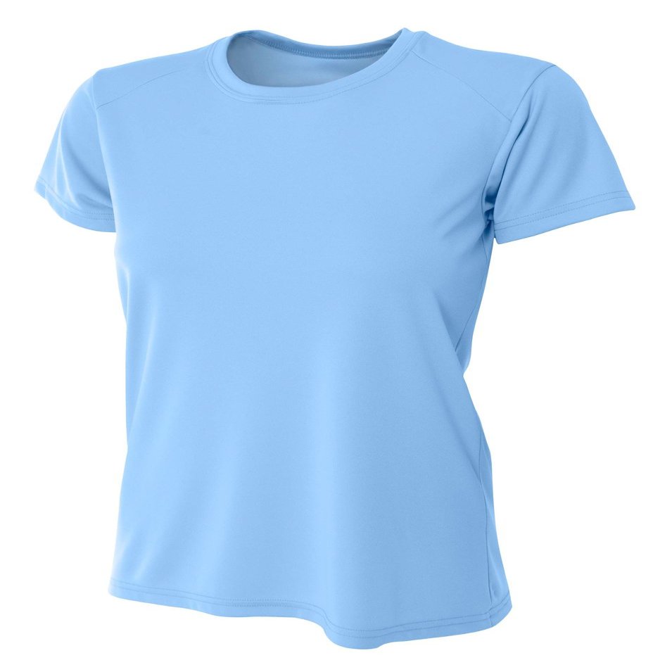 A4 Women's Cooling Performance Crew (M, Light Blue)