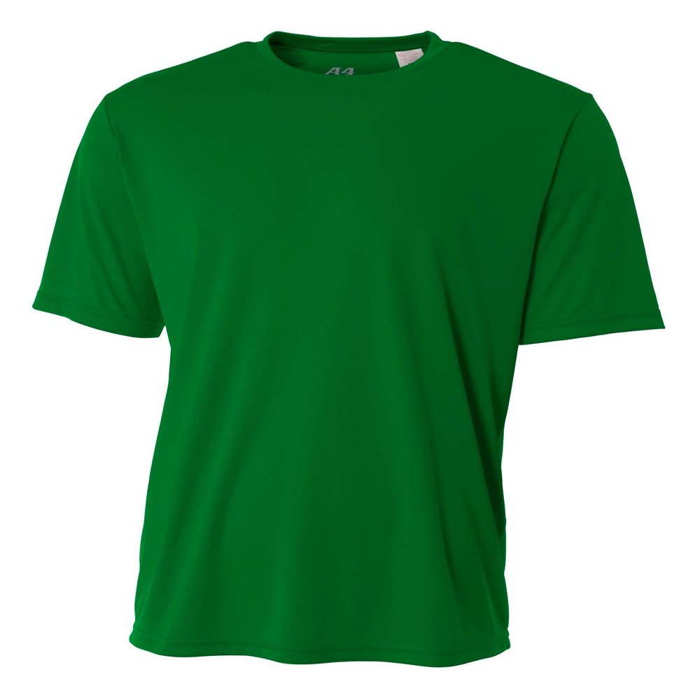 A4 Men's Cooling Performance Crew Short Sleeve T-Shirt, Kelly, X-Large