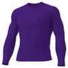 A4 Mens Long Sleeve Compression Crew, Medium, Purple view 2