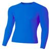 A4 Mens Long Sleeve Compression Crew, Medium, Royal view 1