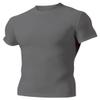 A4 Men's Compression Crew Short Sleeve, Graphite, X-Large view 2