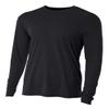 A4 Mens Cooling Performance Long Sleeve Crew, XL, Black view 1