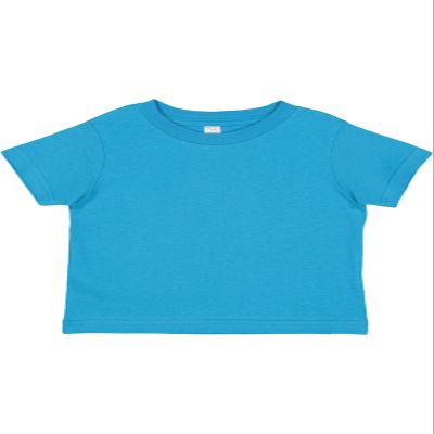 RABBIT SKINS Infant 100% Cotton Jersey Short Sleeve Tee, Turquoise, 18 Months