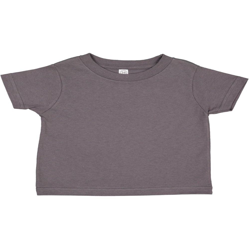 RABBIT SKINS 3321 - Fine Jersey Toddler T-Shirt, Charcoal, 5/6