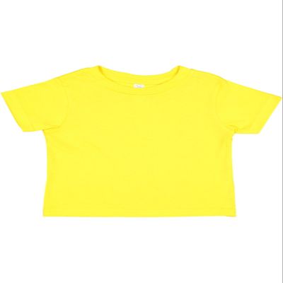 RABBIT SKINS Soft Cotton Toddler T-Shirt Boys Girls | Little Kids Tee| Blank Child Tshirt, Yellow, 4T