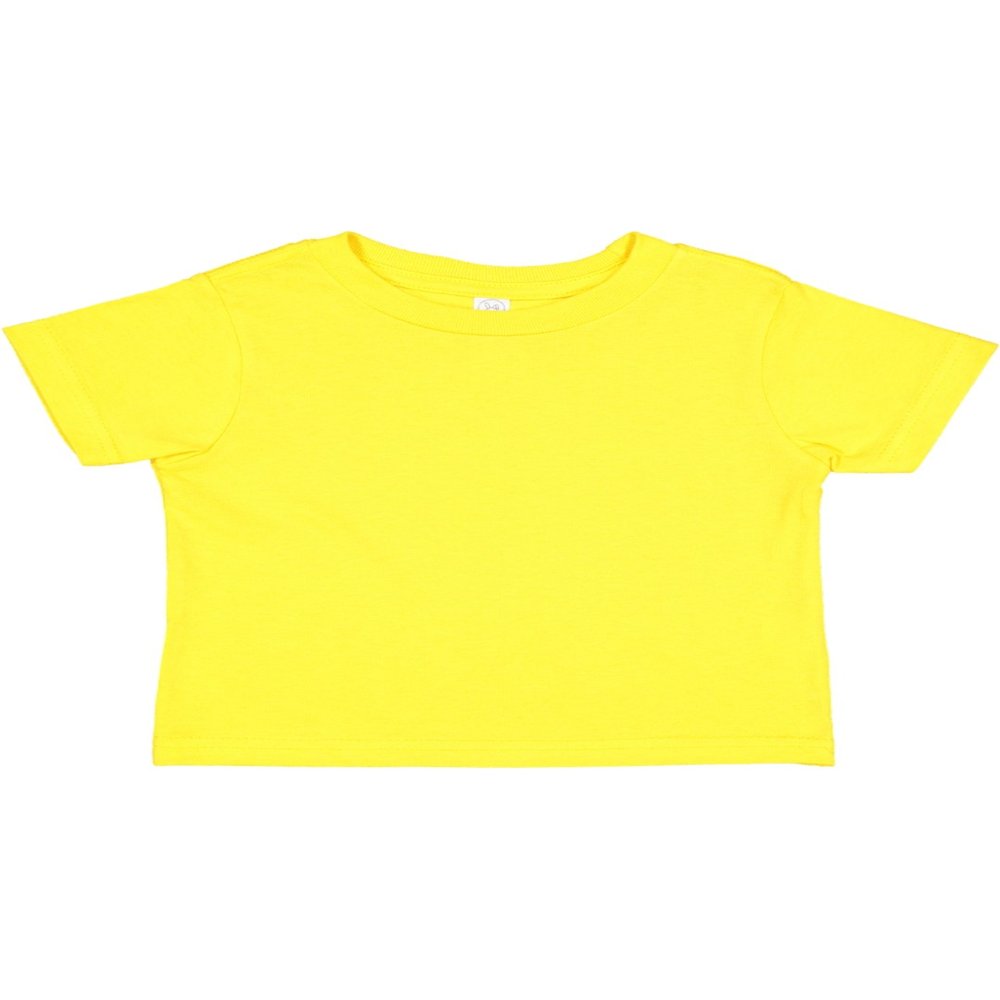 RABBIT SKINS Soft Cotton Toddler T-Shirt Boys Girls | Little Kids Tee| Blank Child Tshirt, Yellow, 4T