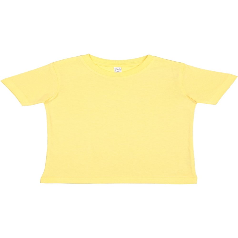 RABBIT SKINS Infant 100% Cotton Jersey Short Sleeve Tee, Butter, 6 Months