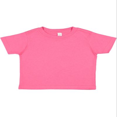 RABBIT SKINS Infant 100% Cotton Jersey Short Sleeve Tee, Hot Pink, 12 Months