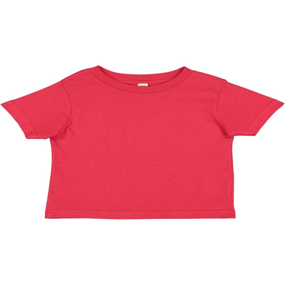 RABBIT SKINS Infant 100% Cotton Jersey Short Sleeve Tee, Red, 12 Months