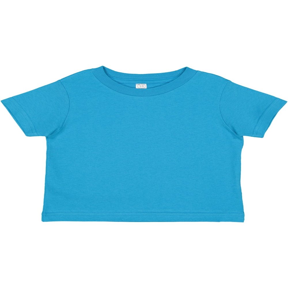 RABBIT SKINS Infant 100% Cotton Jersey Short Sleeve Tee, Turquoise, 6 Months