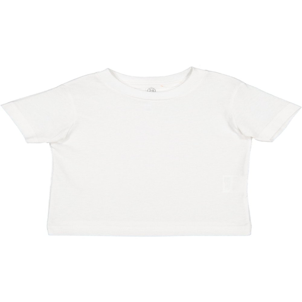 RABBIT SKINS 3321 - Fine Jersey Toddler T-Shirt, White, 5/6