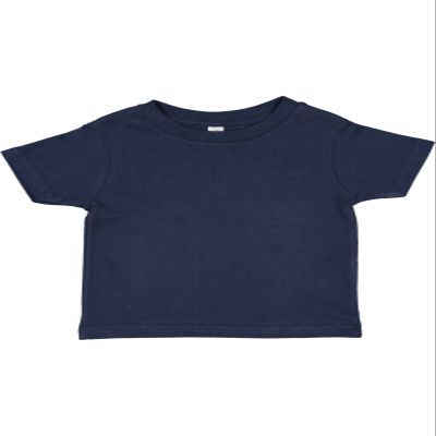 RABBIT SKINS Infant 100% Cotton Jersey Short Sleeve Tee, Navy, 24 Months