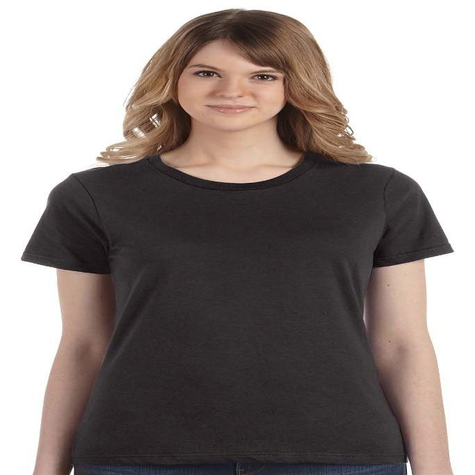 Anvil Ladies 100% Combed Ring Spun Cotton T-Shirt. 880 S Smoke