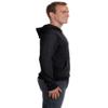 J America Adult Triblend Pullover Fleece Hood L BLACK TRIBLEND view 3