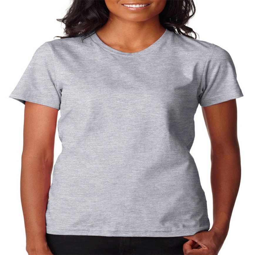 Anvil Ladies 100% Combed Ring Spun Cotton T-Shirt Heather Dark Gray Small