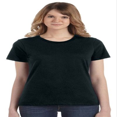 Anvil Ladies 100% Combed Ring Spun Cotton T-Shirt Heather Dark Gray Medium