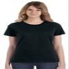 Anvil Ladies 100% Combed Ring Spun Cotton T-Shirt Heather Dark Gray Medium view 1