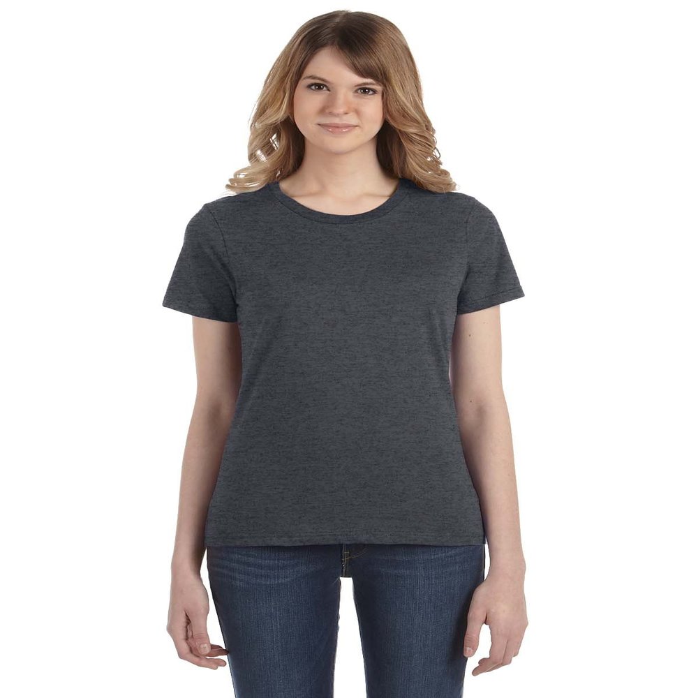 Anvil 880 Ladies Lightweight Tee - Heather Dark Grey, Large
